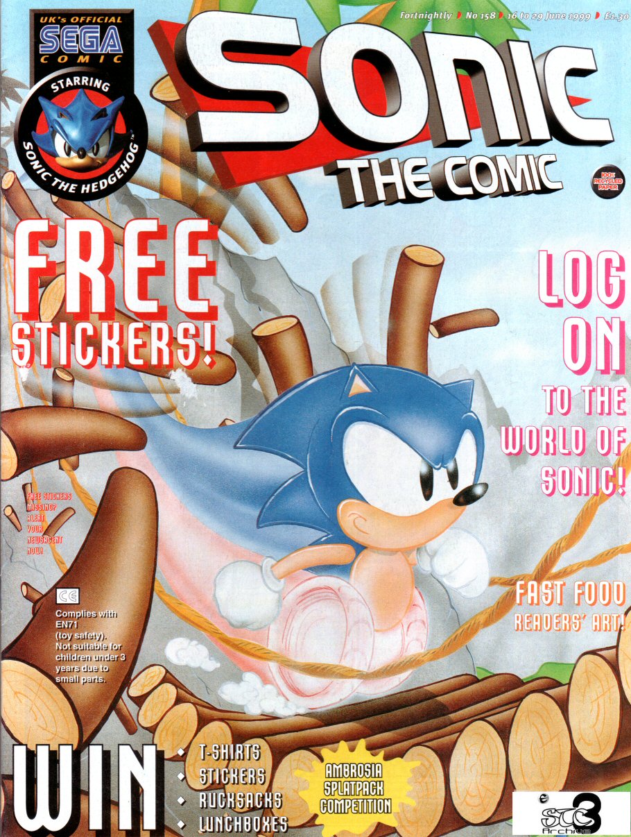 Sonic - The Comic Issue No. 158 Comic cover page